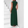 imagePRETTYGARDEN Womens Skirt Sets 2025 Summer Trendy 2 Piece Outfits Sleeveless Ruched Fitted Tops Ruffle Maxi SkirtsDark Green