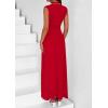 imagePRETTYGARDEN Womens Skirt Sets 2025 Summer Trendy 2 Piece Outfits Sleeveless Ruched Fitted Tops Ruffle Maxi SkirtsRed