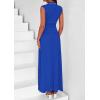 imagePRETTYGARDEN Womens Skirt Sets 2025 Summer Trendy 2 Piece Outfits Sleeveless Ruched Fitted Tops Ruffle Maxi SkirtsRoyal Blue