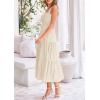 imagePRETTYGARDEN Womens Smocked Midi Dress 2025 Summer Ruffle A Line Long Flowy Dresses Cute Sleeveless Beach SundressApricot