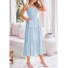 imagePRETTYGARDEN Womens Smocked Midi Dress 2025 Summer Ruffle A Line Long Flowy Dresses Cute Sleeveless Beach SundressLight Blue