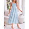 imagePRETTYGARDEN Womens Smocked Midi Dress 2025 Summer Ruffle A Line Long Flowy Dresses Cute Sleeveless Beach SundressLight Blue