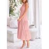 imagePRETTYGARDEN Womens Smocked Midi Dress 2025 Summer Ruffle A Line Long Flowy Dresses Cute Sleeveless Beach SundressPink