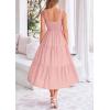 imagePRETTYGARDEN Womens Smocked Midi Dress 2025 Summer Ruffle A Line Long Flowy Dresses Cute Sleeveless Beach SundressPink