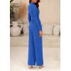 imagePRETTYGARDEN Womens Jumpsuit Dressy Casual Spring Fall Fashion One Piece Outfits Long Sleeve Mock Neck Wide Leg Pants RompersBlue