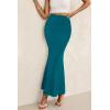 imagePRETTYGARDEN Womens Maxi Mermaid Bodycon Skirt 2025 Trendy Summer Casual High Waisted Ruffle Ruched Long Mesh SkirtsLake Blue