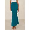 imagePRETTYGARDEN Womens Maxi Mermaid Bodycon Skirt 2025 Trendy Summer Casual High Waisted Ruffle Ruched Long Mesh SkirtsLake Blue