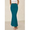 imagePRETTYGARDEN Womens Maxi Mermaid Bodycon Skirt 2025 Trendy Summer Casual High Waisted Ruffle Ruched Long Mesh SkirtsLake Blue