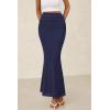 imagePRETTYGARDEN Womens Maxi Mermaid Bodycon Skirt 2025 Trendy Summer Casual High Waisted Ruffle Ruched Long Mesh SkirtsNavy