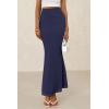 imagePRETTYGARDEN Womens Maxi Mermaid Bodycon Skirt 2025 Trendy Summer Casual High Waisted Ruffle Ruched Long Mesh SkirtsNavy