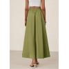 imagePRETTYGARDEN Womens Maxi Skirts 2025 Summer Trendy Ruffle High Waisted Casual Long Flowy Skirt with PocketsArmy Green