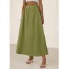 imagePRETTYGARDEN Womens Maxi Skirts 2025 Summer Trendy Ruffle High Waisted Casual Long Flowy Skirt with PocketsArmy Green