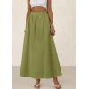 imagePRETTYGARDEN Womens Maxi Skirts 2025 Summer Trendy Ruffle High Waisted Casual Long Flowy Skirt with PocketsArmy Green