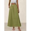imagePRETTYGARDEN Womens Maxi Skirts 2025 Summer Trendy Ruffle High Waisted Casual Long Flowy Skirt with PocketsArmy Green
