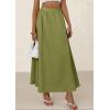 imagePRETTYGARDEN Womens Maxi Skirts 2025 Summer Trendy Ruffle High Waisted Casual Long Flowy Skirt with PocketsArmy Green