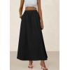 imagePRETTYGARDEN Womens Maxi Skirts 2025 Summer Trendy Ruffle High Waisted Casual Long Flowy Skirt with PocketsBlack