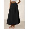 imagePRETTYGARDEN Womens Maxi Skirts 2025 Summer Trendy Ruffle High Waisted Casual Long Flowy Skirt with PocketsBlack