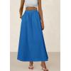 imagePRETTYGARDEN Womens Maxi Skirts 2025 Summer Trendy Ruffle High Waisted Casual Long Flowy Skirt with PocketsBlue