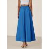 imagePRETTYGARDEN Womens Maxi Skirts 2025 Summer Trendy Ruffle High Waisted Casual Long Flowy Skirt with PocketsBlue