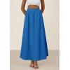 imagePRETTYGARDEN Womens Maxi Skirts 2025 Summer Trendy Ruffle High Waisted Casual Long Flowy Skirt with PocketsBlue