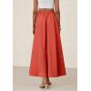 imagePRETTYGARDEN Womens Maxi Skirts 2025 Summer Trendy Ruffle High Waisted Casual Long Flowy Skirt with PocketsBrick Red