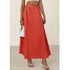 imagePRETTYGARDEN Womens Maxi Skirts 2025 Summer Trendy Ruffle High Waisted Casual Long Flowy Skirt with PocketsBrick Red