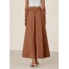 imagePRETTYGARDEN Womens Maxi Skirts 2025 Summer Trendy Ruffle High Waisted Casual Long Flowy Skirt with PocketsBrown