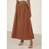 imagePRETTYGARDEN Womens Maxi Skirts 2025 Summer Trendy Ruffle High Waisted Casual Long Flowy Skirt with PocketsBrown
