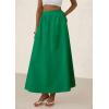 imagePRETTYGARDEN Womens Maxi Skirts 2025 Summer Trendy Ruffle High Waisted Casual Long Flowy Skirt with PocketsGreen