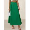 imagePRETTYGARDEN Womens Maxi Skirts 2025 Summer Trendy Ruffle High Waisted Casual Long Flowy Skirt with PocketsGreen