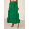 imagePRETTYGARDEN Womens Maxi Skirts 2025 Summer Trendy Ruffle High Waisted Casual Long Flowy Skirt with PocketsGreen