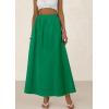 imagePRETTYGARDEN Womens Maxi Skirts 2025 Summer Trendy Ruffle High Waisted Casual Long Flowy Skirt with PocketsGreen