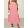imagePRETTYGARDEN Womens Maxi Skirts 2025 Summer Trendy Ruffle High Waisted Casual Long Flowy Skirt with PocketsPink