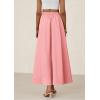 imagePRETTYGARDEN Womens Maxi Skirts 2025 Summer Trendy Ruffle High Waisted Casual Long Flowy Skirt with PocketsPink