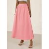 imagePRETTYGARDEN Womens Maxi Skirts 2025 Summer Trendy Ruffle High Waisted Casual Long Flowy Skirt with PocketsPink