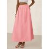 imagePRETTYGARDEN Womens Maxi Skirts 2025 Summer Trendy Ruffle High Waisted Casual Long Flowy Skirt with PocketsPink