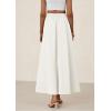 imagePRETTYGARDEN Womens Maxi Skirts 2025 Summer Trendy Ruffle High Waisted Casual Long Flowy Skirt with PocketsWhite