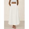 imagePRETTYGARDEN Womens Maxi Skirts 2025 Summer Trendy Ruffle High Waisted Casual Long Flowy Skirt with PocketsWhite