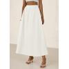 imagePRETTYGARDEN Womens Maxi Skirts 2025 Summer Trendy Ruffle High Waisted Casual Long Flowy Skirt with PocketsWhite