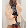 imagePRETTYGARDEN Womens Oversized Cardigan Sweaters 2025 Fall Long Lantern Sleeve Knit Open Front Lightweight SweaterApricot