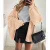 imagePRETTYGARDEN Womens Oversized Cardigan Sweaters 2025 Fall Long Lantern Sleeve Knit Open Front Lightweight SweaterApricot