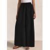 imagePRETTYGARDEN Womens Wide Leg Pants Casual 2025 Elastic Waist Loose Flowy Palazzo Pants Trousers with PocketsBlack