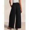 imagePRETTYGARDEN Womens Wide Leg Pants Casual 2025 Elastic Waist Loose Flowy Palazzo Pants Trousers with PocketsBlack