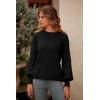 imagePRETTYGARDEN Womens 2025 Winter Pullover Sweater Casual Long Sleeve Crewneck Loose Chunky Knit Jumper Tops BlouseBlack