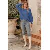 imagePRETTYGARDEN Womens 2025 Winter Pullover Sweater Casual Long Sleeve Crewneck Loose Chunky Knit Jumper Tops BlouseBlue