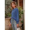 imagePRETTYGARDEN Womens 2025 Winter Pullover Sweater Casual Long Sleeve Crewneck Loose Chunky Knit Jumper Tops BlouseBlue