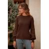imagePRETTYGARDEN Womens 2025 Winter Pullover Sweater Casual Long Sleeve Crewneck Loose Chunky Knit Jumper Tops BlouseCoffee