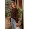 imagePRETTYGARDEN Womens 2025 Winter Pullover Sweater Casual Long Sleeve Crewneck Loose Chunky Knit Jumper Tops BlouseCoffee