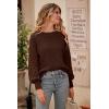 imagePRETTYGARDEN Womens 2025 Winter Pullover Sweater Casual Long Sleeve Crewneck Loose Chunky Knit Jumper Tops BlouseCoffee