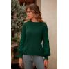 imagePRETTYGARDEN Womens 2025 Winter Pullover Sweater Casual Long Sleeve Crewneck Loose Chunky Knit Jumper Tops BlouseDark Green